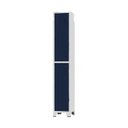 Ver imagem 1 de Armário Roupeiro de Aço para Vestiário 2 Portas Locker Azul Marinho com Chave