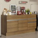 Ver imagem 3 de Balcão de Pia Armário de Cozinha 150 cm 2 Portas e 2 Gavetas (Com Tampo) Rustic Glamy Madesa