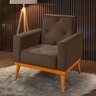 Poltrona Florença Veludo Marrom - 1