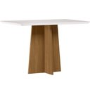 Ver imagem 5 de Conjunto Sala de Jantar Mesa Tampo Vidro/MDF Anitta 120cm com 4 Cadeiras Ana Marrom/Off White