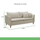 Ver imagem 4 de Sofá Living Kassia 2 Lugares 2,04m Veludo Cores Lansofbr