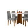 Conjunto Sala de Jantar Mesa Tampo Vidro/mdf Anitta 120cm com 4 Cadeiras Ana - 2