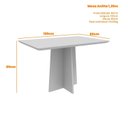 Ver imagem 3 de Conjunto Sala de Jantar Mesa Tampo Vidro/mdf Anitta 120cm com 4 Cadeiras Ana