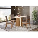 Ver imagem 1 de Mesa de Jantar Orus 120 4 Cad. Milla Amendoa - Henn