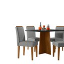 Ver imagem 2 de Conjunto Sala de Jantar Mesa Tampo Vidro/MDF Anitta 120cm com 4 Cadeiras Ana Marrom/Preto