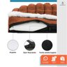 Cama Colchão Ortopédica para Pet Cães Confortável Confort Antiderrapante 75x45cm Cinza - Duke & Dixi - 5
