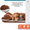 Cama Colchão Ortopédica para Pet Cães Confortável Confort Antiderrapante 75x45cm Cinza - Duke & Dixi - 4