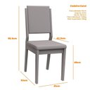 Ver imagem 4 de Conjunto Sala de Jantar Mesa Tampo Vidro/MDF Anitta 120cm com 4 Cadeiras Carol Marrom/Off White