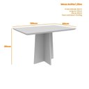 Ver imagem 3 de Conjunto Sala de Jantar Mesa Tampo Vidro/MDF Anitta 120cm com 4 Cadeiras Carol Marrom/Off White