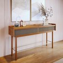 Ver imagem 1 de Aparador Sala Jantar Dune 2 Gavetas 140m com Pés em Madeira Maciça