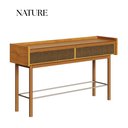 Ver imagem 2 de Aparador Sala Jantar Dune 2 Gavetas 140m com Pés em Madeira Maciça