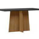 Ver imagem 5 de Conjunto Sala de Jantar Mesa Tampo Vidro/MDF Anitta 160 cm com 6 Cadeiras Ana Marrom/Preto