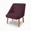 Ver imagem 3 de Cadeira Decorativa Liz Suede Bordo para Sala Salão Recepção .