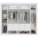 Ver imagem 3 de Guarda-roupas Casal 6 Portas 6 Gavetas com Pés 100% Mdf Branco