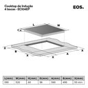 Ver imagem 7 de Cooktop de Indução 4 Bocas 59cm Full Glass Painel Touch 7500W Preto 220V - Eos