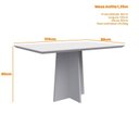 Ver imagem 3 de Conjunto Sala de Jantar Mesa Tampo Vidro/mdf Anitta 135cm com 4 Cadeiras Mariah