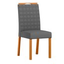 Ver imagem 6 de Conjunto Sala de Jantar Mesa Tampo Vidro/mdf Anitta 135cm com 4 Cadeiras Mariah