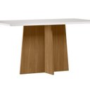 Ver imagem 5 de Conjunto Sala de Jantar Mesa Tampo Vidro/MDF Anitta 160cm com 6 Cadeiras Mariah Marrom/Off White