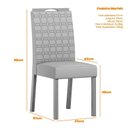 Ver imagem 4 de Conjunto Sala de Jantar Mesa Tampo Vidro/MDF Anitta 160cm com 6 Cadeiras Mariah Marrom/Off White