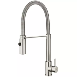 Torneira Monocomando Gourmet de Cozinha Inox Capri Escovada - 1