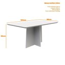 Ver imagem 3 de Conjunto Sala de Jantar Mesa Tampo Vidro/MDF Anitta 160cm com 6 Cadeiras Mariah Marrom/Off White