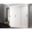 Ver imagem 2 de Guarda Roupas Casal Lisboa 3 Portas de Correr e 2 Gavetas - Branco Branco