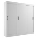 Ver imagem 1 de Guarda Roupas Casal Lisboa 3 Portas de Correr e 2 Gavetas - Branco Branco