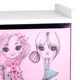 Estante Organizadora de Brinquedos com Caixas Estampadas - Meninas - 6