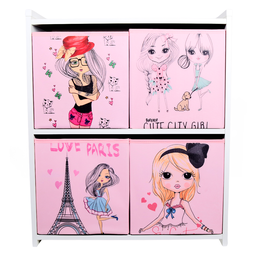 Estante Organizadora de Brinquedos com Caixas Estampadas - Meninas - 2