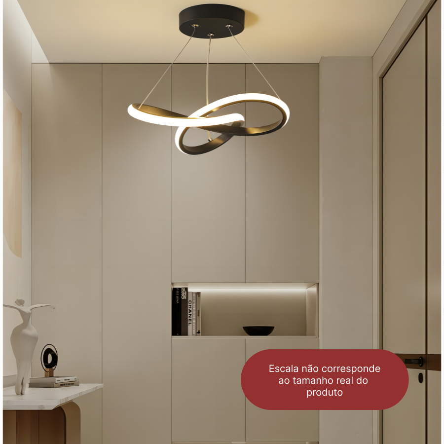 Luminária de Teto Pendente Led Moderna Lustre para Corredor Sala Quarto - 1