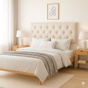 Ver imagem 1 de Cabeceira Capitonê Cama Casal 1.40 Dubai Areia