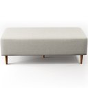 Ver imagem 3 de Puff Decorativo Sala de Estar Bali W01 Pés Palito 120x50 cm Linho Champagne - Lyam Decor