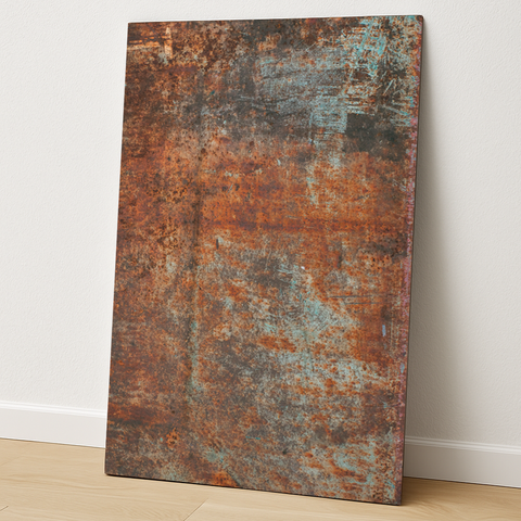 Kit 3 Revestimentos de Parede Flexível Lavável Efeito Corten Autocolante - 90x60cm