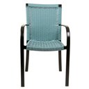 Ver imagem 4 de Jogo Com 4 Cadeiras De área Ascoli Azul Turquia Alumínio Pintura Eletrostática Preta
