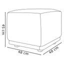 Ver imagem 3 de Puff Decorativo Dalilla Quadrado Boucle Persa