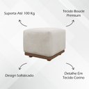 Ver imagem 4 de Puff Decorativo Dalilla Quadrado Boucle Persa