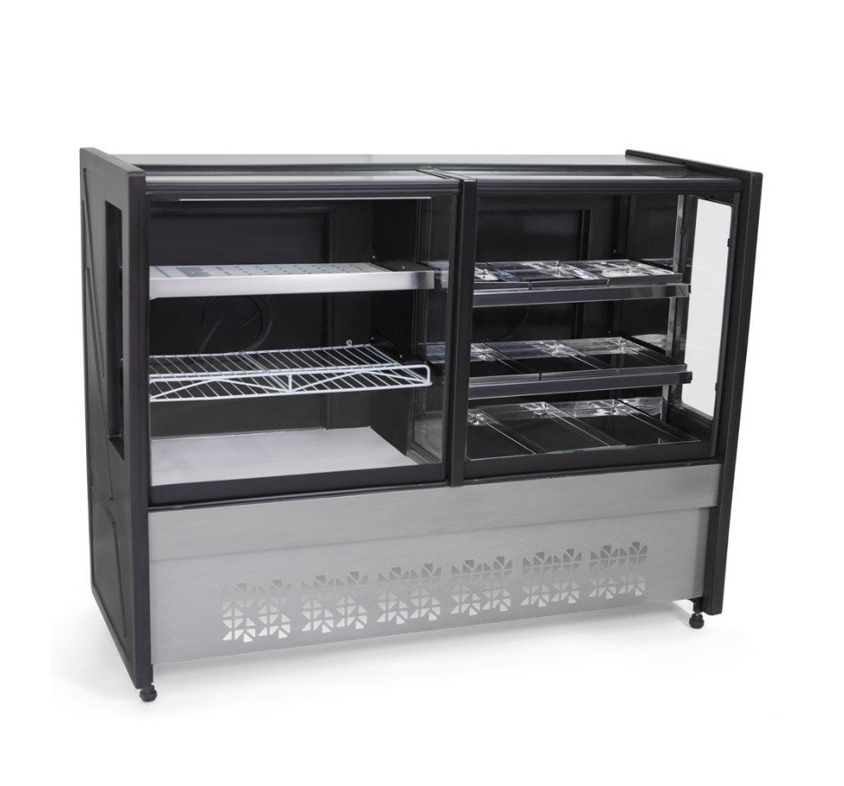 Balcão Estufa e Refrigerado Polar 1,5m Preto Platinum Pvebr 220v - 1