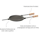 Ver imagem 3 de Chapa Disco Redonda Ferro Fundido e Cabo Panela Mineira 35cm