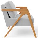 Ver imagem 7 de Kit 2 Poltronas Decorativa para Sala Estar Pietra Estrutura de Madeira L02 Linho Cinza - Lyam