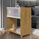 Ver imagem 1 de Mini Berço Baby 2 em 1 96,5cm x 88,5cm x 45,0cm Marrom/Nature/Branco