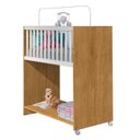 Ver imagem 3 de Mini Berço Baby 2 em 1 96,5cm x 88,5cm x 45,0cm Marrom/Nature/Branco