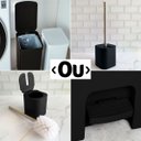 Ver imagem 6 de Conjunto de Banheiro Lixeira de Pedal Com Aro Interno 6L e Escova Sanitária com Suporte OU Preto