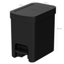 Ver imagem 3 de Conjunto de Banheiro Lixeira de Pedal Com Aro Interno 6L e Escova Sanitária com Suporte OU Preto