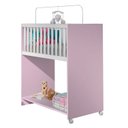 Ver imagem 3 de Mini Berço Baby 2 em 1 96,5cm x 88,5cm x 45,0cm Rosa/Branco