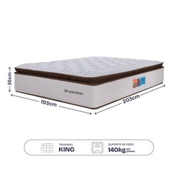 Colchão King Molas Ensacadas Sensation Premium 193x203cm Bf Colchões - 10