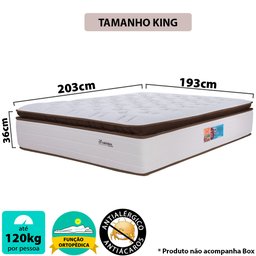 Colchão King Bf Sensation Premium Mola Ensacada com Pillow Top Macio de Espuma Hipersoft + Viscoelás - 9