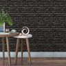 Papel de Parede Adesivo Tijolo Grosso Tons Preto Rolo 10m - 3