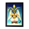 Quadro 33x24cm Decorativo Ocultismo Misticismo Baphomet P8214 - 1