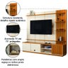 Estante Home Teather para Tv até 75 Polegadas 3 Portas 2,18m Ripado Cedro/off White Reno Edn - 4