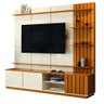 Estante Home Teather para Tv até 75 Polegadas 3 Portas 2,18m Ripado Cedro/off White Reno Edn - 1